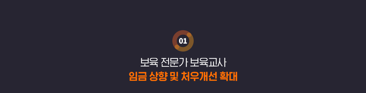 보육 전문가 보육교사 임금 상향 및 처우개선 확대